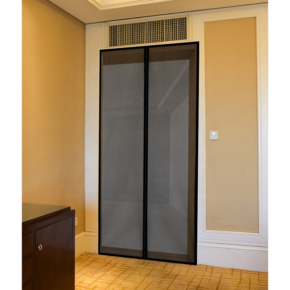 Fiberglass Plain Hands-free Collapsible Magnetic Mosquito Net Door Curtain