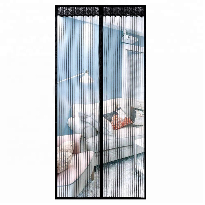 Magnetic Insect Screen Window Magnetic Mesh Screen Curtain Protector Black