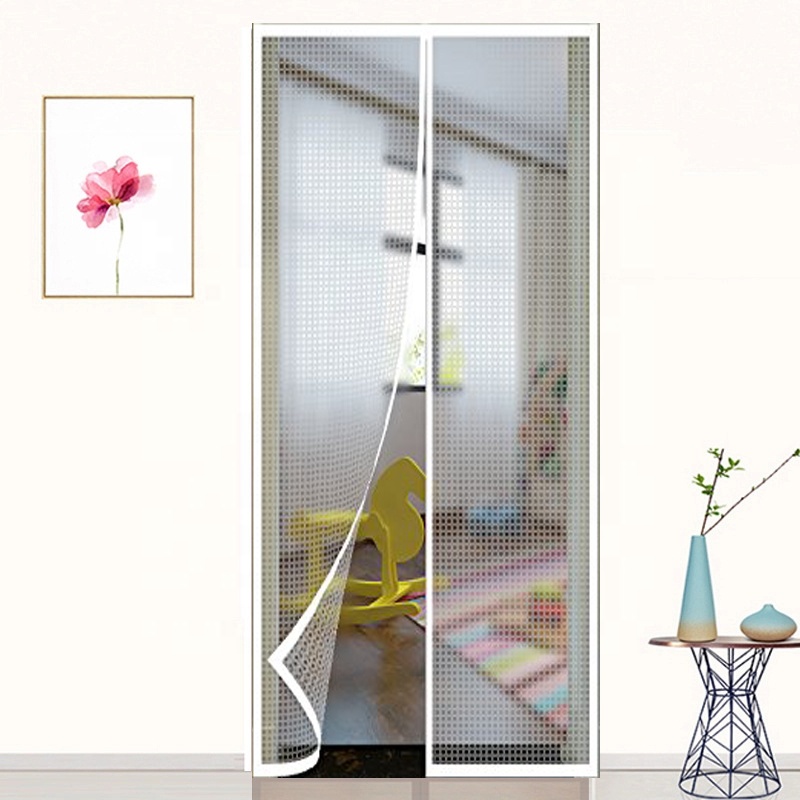 Thermal and Insulation Magnetic EVA plastic Screen Door Curtain Enjoy Cool Summer & Warm Winter White