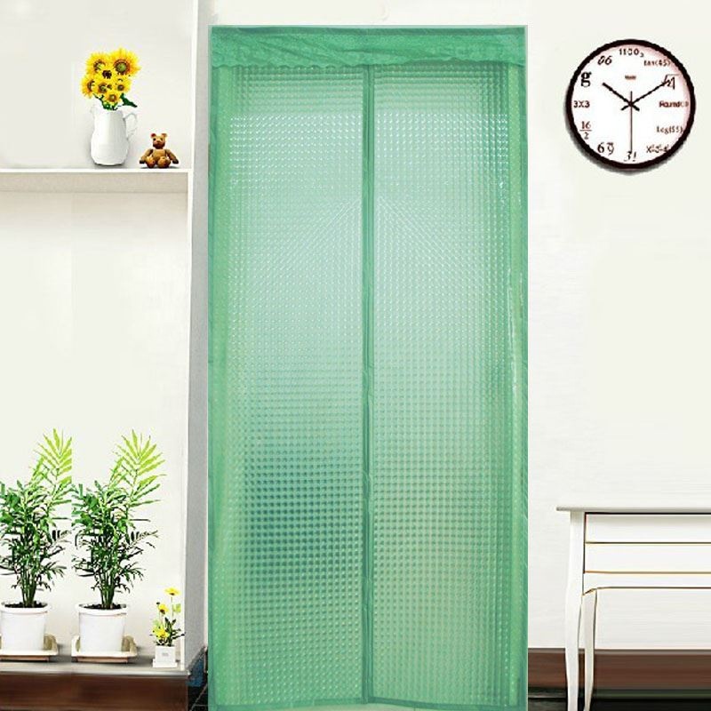 Thermal and Insulation Magnetic EVA plastic Screen Door Curtain Enjoy Cool Summer & Warm Winter White