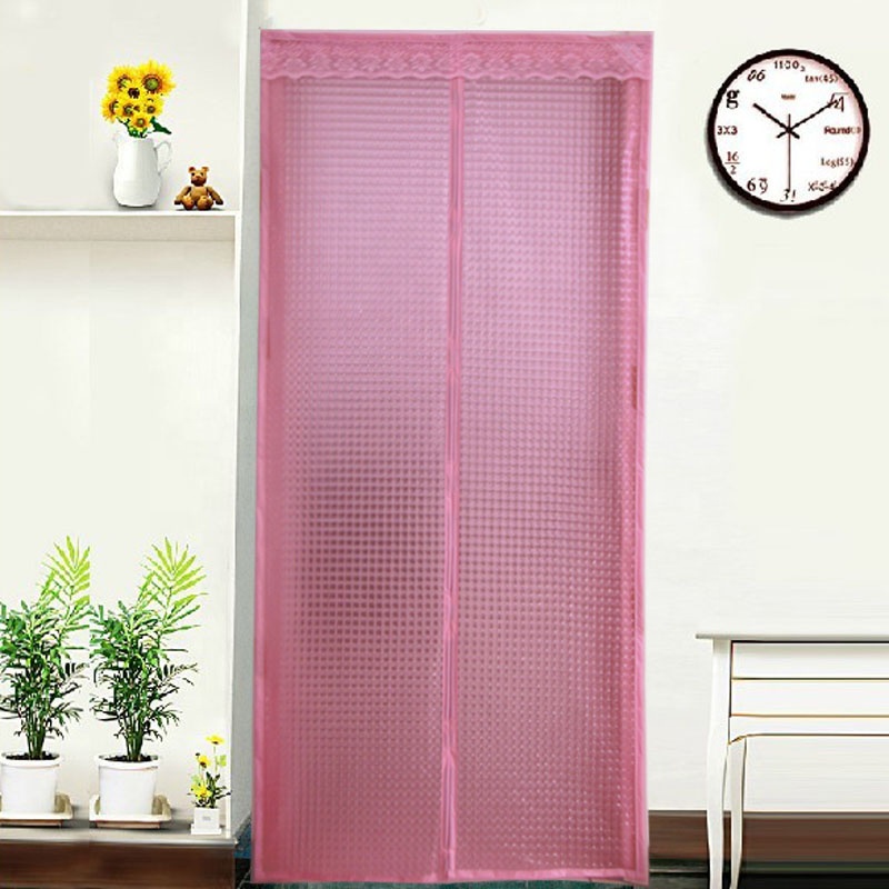 Thermal and Insulation Magnetic EVA plastic Screen Door Curtain Enjoy Cool Summer & Warm Winter White