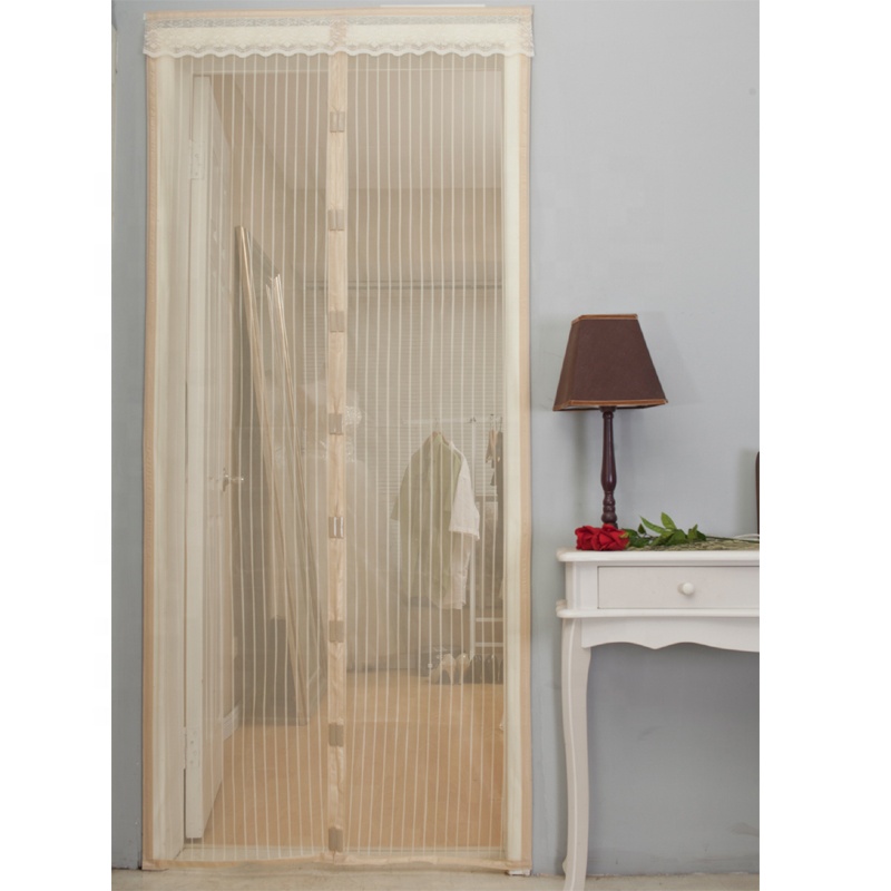 mosquito screens beige curtains magnetic door Beige