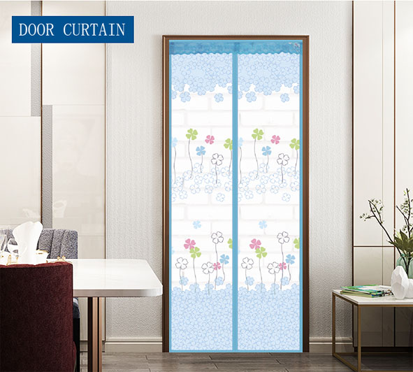 wholesale and customization are acceptable anti mosquito magnetic screen door curtain insect screen Blue